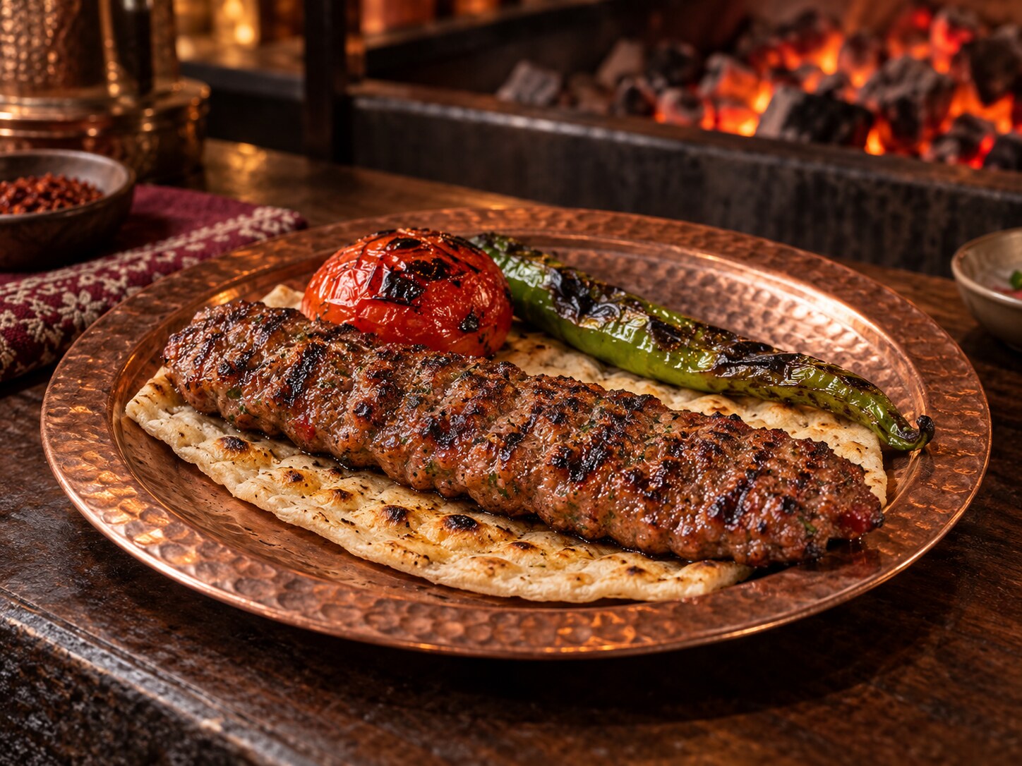 Temsili kebap sunumu
